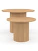 IDOMYA Factory Dubbele bijzettafel "Alvar" lichtbruin