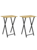 IDOMYA Essentials 2-delige set: bijzettafels naturel/zwart - (B)48 x (H)65 x (D)36 cm