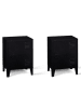 IDOMYA Essentials 2er-Set: Nachttische in Schwarz - (B)40 x (H)53 x (T)30 cm