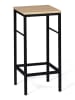 IDOMYA Factory 4er-Set: Barhocker  "Memphis" in Hellbraun/ Schwarz - (B)32 x (H)67 x (T)32 cm