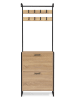 IDOMYA Essentials Garderobe "Alan" in Hellbraun/ Schwarz - (B)63,5 x (H)180 x (T)23,5 cm