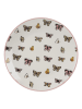 Clayre & Eef Talerzyk deserowy w kolorze kremowym ze wzorem - Ø 20 cm