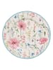 Clayre & Eef Talerz w kolorze biało-jasnoróżowo-błękitnym - Ø 19 cm