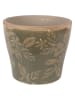 Clayre & Eef Blumentopf in Grün/ Beige - (H)9 x Ø 10 cm