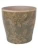 Clayre & Eef Bloempot groen/beige - (H)13 x Ø 14 cm