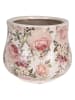 Clayre & Eef Blumentopf in Creme/ Rosa - (H)15 x Ø 18 cm