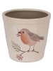 Clayre & Eef Blumentopf in Beige/ Orange - (H)14 x Ø 15 cm