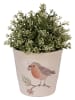 Clayre & Eef Bloempot beige/oranje - (H)14 x Ø 15 cm