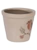 Clayre & Eef 2-delige set: bloempotten beige/oranje - (H)7 x Ø 8 cm