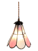 LumiLamp Hängeleuchte in Weiß/ Rosa - (H)115 x Ø 18 cm