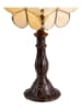 LumiLamp Tischleuchte in Creme/ Braun - (H)38 cm