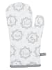 Clayre & Eef Rękawica kuchenna w kolorze biało-szarym - 18 x 30 cm