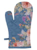 Clayre & Eef Ofenhandschuh in Blau/ Rosa - (B)18 x (H)30 cm
