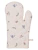 Clayre & Eef Ofenhandschuh in Weiß/ Hellbraun/ Blau - (B)18 x (H)30 cm