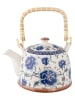 Clayre & Eef Theepot wit/blauw - 700 ml