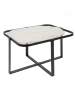 Clayre & Eef Salontafel wit/zwart - (B)86 x (H)45 x (D)68 cm