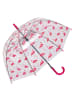 Clayre & Eef Regenschirm in Transparent/ Pink - (H)82 x Ø 90 cm 