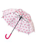 Clayre & Eef Regenschirm in Transparent/ Pink - (H)82 x Ø 90 cm 