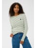 Kaffe Longsleeve in Creme/ Grün