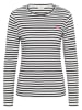 Kaffe Longsleeve in Weiß/ Schwarz
