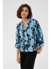 Kaffe Blouse donkerblauw/lichtblauw