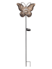 Garden Hero Solarna lampa ogrodowa "Butterfly" w kolorze brązowym na trzonku - wys. 102 cm
