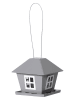 Garden Hero LED-Solar-Vogelfutterhaus in Grau - (B)17 x (H)16 x (T)16 cm 