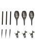 Garden Hero 3er-Set: LED-Solar-Gartenstecker in Schwarz - (H)49,5 cm