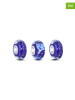 CHARM'S 3er-Set: Silber-Beads mit Muranoglas