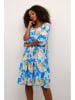 Kaffe Kleid in Creme/ Blau