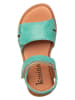 kmins Leder-Sandalen in Türkis