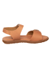 kmins Leder-Sandalen in Hellbraun