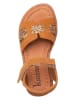 kmins Leder-Sandalen in Hellbraun