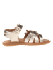 kmins Leder-Sandalen in Silber