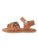 kmins Leder-Sandalen in Hellbraun