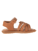 kmins Leder-Sandalen in Hellbraun