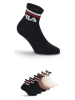 Fila 6er-Set Socken in Schwarz
