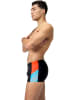 Speedo Badehose ''Aquashorts'' in Schwarz/ Orange/ Hellblau