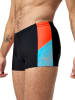 Speedo Badehose ''Aquashorts'' in Schwarz/ Orange/ Hellblau