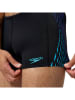 Speedo Badehose "End+ Tech Panel" in Schwarz/ Blau