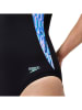 Speedo Shaping-Badeanzug "Lunalustre" in Schwarz/ Blau