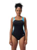 Speedo Shaping-Badeanzug "Lunalustre" in Schwarz/ Blau