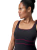 Speedo Badeanzug "Eco Contoureclipse" in Schwarz/ Rot