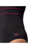 Speedo Badeanzug "Eco Contoureclipse" in Schwarz/ Rot