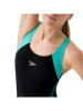 Speedo Badeanzug "H-Boom" in Schwarz/ Türkis