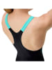 Speedo Badeanzug "H-Boom" in Schwarz/ Türkis