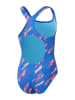 Speedo Badeanzug "Eco H-Bloom" in Blau/ Hellblau/ Orange