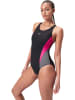 Speedo Badeanzug ''Eco'' in Schwarz/ Pink/ Grau