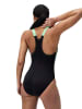 Speedo Badeanzug "End+ H-Boom" in Schwarz/ Grün