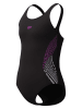 Speedo Badeanzug in Schwarz/ Pink